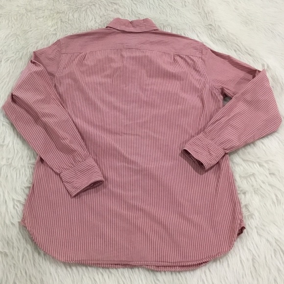 Fossil men’s red white striped classic fit button down shirt size small - Picture 5 of 5